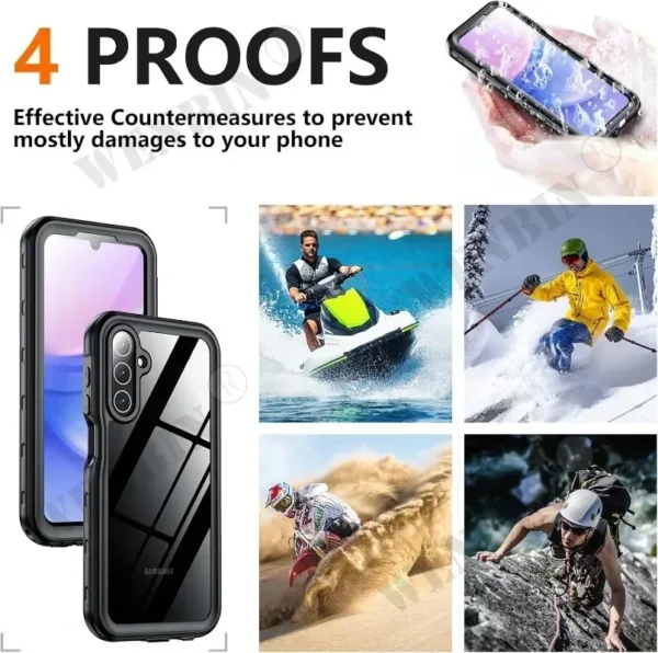 IP68 Wasserdichte Fall Für Samsung S25 S24 S23 S22 Ultra S24 FE A56 A36 A55 A35 A16 Metall Aluminium Schwimmen Telefon luxus Fundas 6