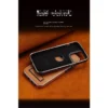 Unsichtbare, faltbare Handyhülle mit galvanisierter Lünette für iPhone 16 15 14 Plus 13 12 11 Pro Max, ultradünne PU-Lederhülle 5