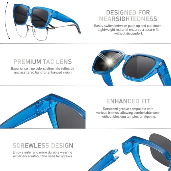 Sonnenbrille nset, Blends chutz brille, polarisierte Sonnenbrille für Myopie, Anti-UV-Sonnenbrille 5
