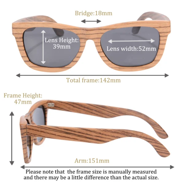 SHINU Damen-Sonnenbrille, polarisiert, Naturholz, Sonnenbrille, Damen, Outdoor-Sonnenbrille, Designer-Luxus, 2024, Sonnenbrille, Holz, Frau 2