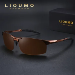 Aluminium Magnesium Polarisierte Sonnenbrille Männer Fahren Sonnenbrille Outdoor Sport Brille Braun Anti-Glare lentes de sol hombre