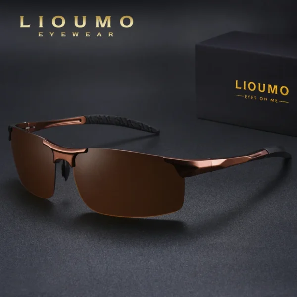 Aluminium Magnesium Polarisierte Sonnenbrille Männer Fahren Sonnenbrille Outdoor Sport Brille Braun Anti-Glare lentes de sol hombre