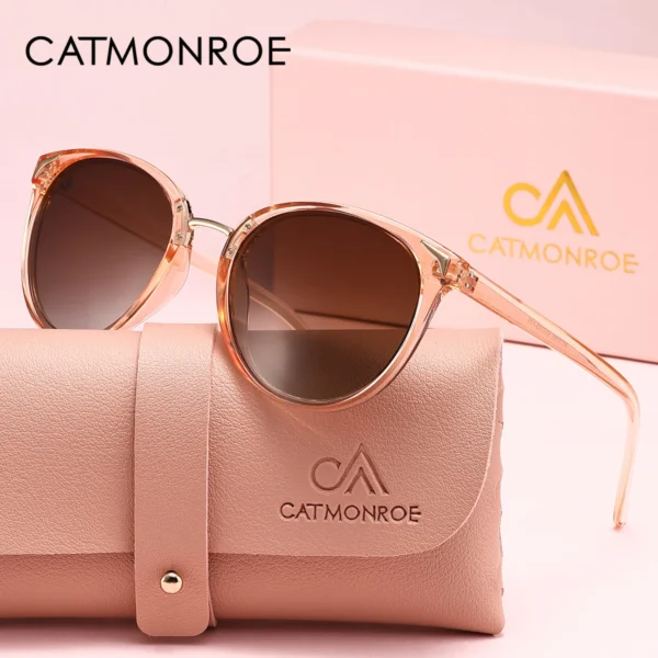 CATMONROE 1 Stück Damen-Sonnenbrille, optionale Farbe, runde Linse, leicht, Komfort, Fahren, lässig, Pendeln, UV400, polarisierte Sonnenbrille 5