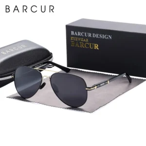 Barcur polarisierte herren sonnenbrille pilot sonnenbrille für männer zubehör fahren angeln, wandern brillen oculos gafas de sol