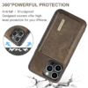Abnehmbare 2-in-1-Brieftaschenhülle mit Kartenhalter für iPhone 13 Mini 16E 16 15 Plus 14 13 12 Pro Max XS XR, stoßfeste Lederhülle 5