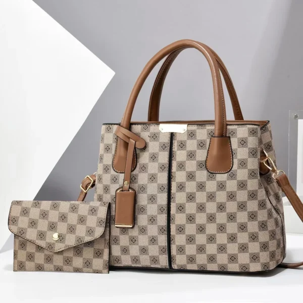 Stilvolle und einfache Mutter- und Kindertasche, Damenhandtasche, zweiteiliges Schulter-Crossbody-Set mit großem Fassungsvermögen, Damentasche 3