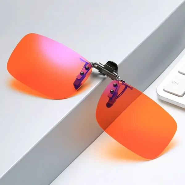 Clip-on-Sonnenbrille, blaues Licht blockierende orangefarbene Linse, Fahrclips, polarisierte Sonnenbrille, rote Clip-on-Brille, polarisierter Clip-on 4