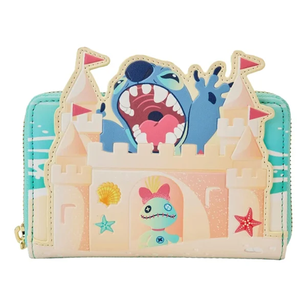 Disney Loungefly Stitch Luau Cosplay Damen Doppelgurt Umhängetasche Geldbörse Sandcastle Strand Überraschung Rucksack Geldbörse Mädchen Geschenk 4