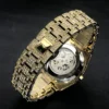 Automatische Uhr für Männer Luxus Full Ice Out Hip Hop Tourbillon Uhren Bling Diamant Gold männliche mechanische Uhr Drops hipping 5