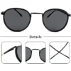 HBK Trendige und avantgardistische polarisierte Sonnenbrille für Herren, personalisiertes Design, modische Unisex-UV400-Sonnenbrille, ideal als Geschenk 6