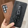 Magnet Echtes Leder Haut Flip Brieftasche Buch Telefon Fall Abdeckung Auf Für Samsung Galaxy S25 S24 S23 S22 S21 FE Plus Ultra rand 5G