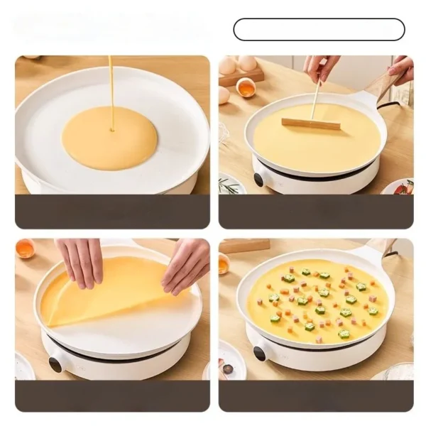 Gianxi Frühstück Pfannkuchen Pfanne medizinische Stein Pfanne verdickt Antihaft-Pfanne Ei Pfannkuchen Steak Pfanne Hamburger Brötchen 5