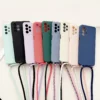 Strap Cord Kette Fall Für Samsung Galaxy A55 A54 A14 A53 A52 A51 A34 A33 A13 S23 S22 S24Ultra Halskette Lanyard Seil Matte Abdeckung