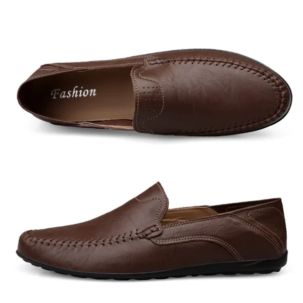 Echtes Leder Herren Schuhe Casual Luxus Marke Weiche Männer Loafer Mokassins Atmungsaktive Slip auf Männliche Boot Schuhe Plus Größe 37-47 3