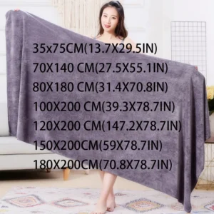 Große, 180 x 200 cm dicke Badetücher für Schönheitssalons, schnell trocknend, sind weiche, hautfreundliche, nicht ausfallende Hotel-Massagetücher