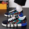 YRZL Sport-Laufschuhe für Herren, Segeltuch, geometrischer Stil, Schnür-Sneaker, modische Skate-Schuhe für Paare mit Graffiti-Druck, Herren 5