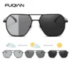 Luxus Metall Photochrome Sonnenbrille Männer Frauen Mode Polarisierte Sonnenbrille Stilvolle Chameleon Anti-glare Driving Shades UV400