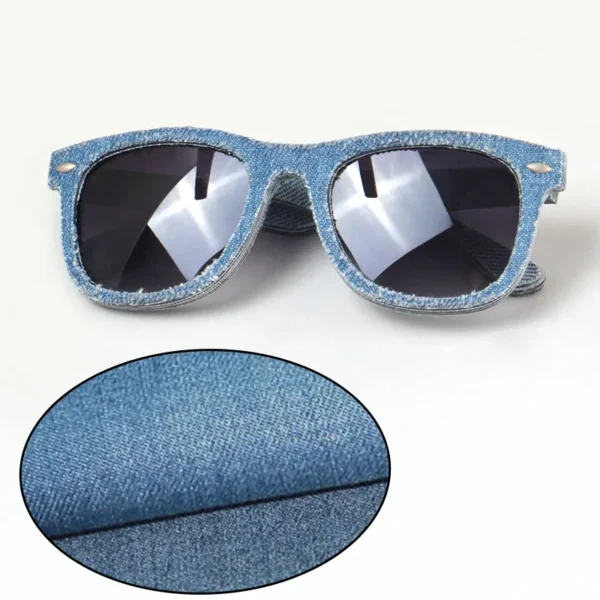 Denim Männer polarisierte sonnenbrille frauen brillen Acetat gemischt Denim tuch Mode gläser spiel Jeans tragen für männer frauen 5
