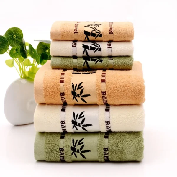 2er-Set Badezimmerhandtuch-Sets aus Bambusfaser, 34 x 74 cm, 70 x 140 cm, Haushalts-Badetuch-Sets für Handgesicht, Waschlappen, Toallas De Baño Diego 6