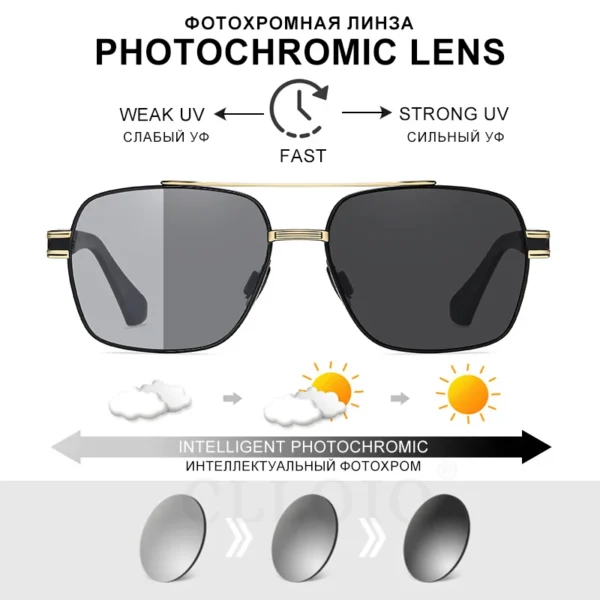 CLLOIO Top Qualität Photochrome Sonnenbrille Männer Frauen Polarisierte Fahren Sonnenbrille Chameleon Anti-glare Sport Oculos de sol 4