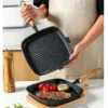 22cm 24cm verdickte Gusseisen Steak Bratpfanne nicht beschichtete Antihaft-Haushalts streifen Brat steak Spezial pfanne 1