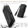 CaseMe Reißverschluss-Geldbörse, abnehmbare Leder-Handyhülle für Samsung Galaxy S25 Ultra S24 fe S20 S22 S21 S23 Plus Note 10 20 5G-Abdeckung 6