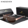 KINGSEVEN Sonnenbrille für Herren, Aluminium, HD, polarisiert, UV400-Brille, integrierte Spiegellinse, Brillen, Nachtsicht 4