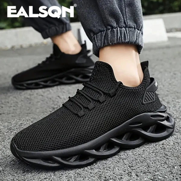 Männer Sport Laufen Schwarz Jogging Schuhe Casual Turnschuhe Braun Outdoor Atmungsaktive Mesh Frauen Licht Stoßdämpfung Schwarz Tennis 2