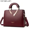 ECHTE VANDERWAH Hochwertiges Leder Casual Tote Luxus Handtaschen Frauen Taschen Designer Schulter Umhängetaschen für Frauen 2024