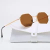 Polygon Metall Sonnenbrille Vintage Rahmen Für Frauen Sonnenbrille Männer Luxus Marke Design Sonnenbrille Frauen Spiegel Gafas De Sol Uv400 4