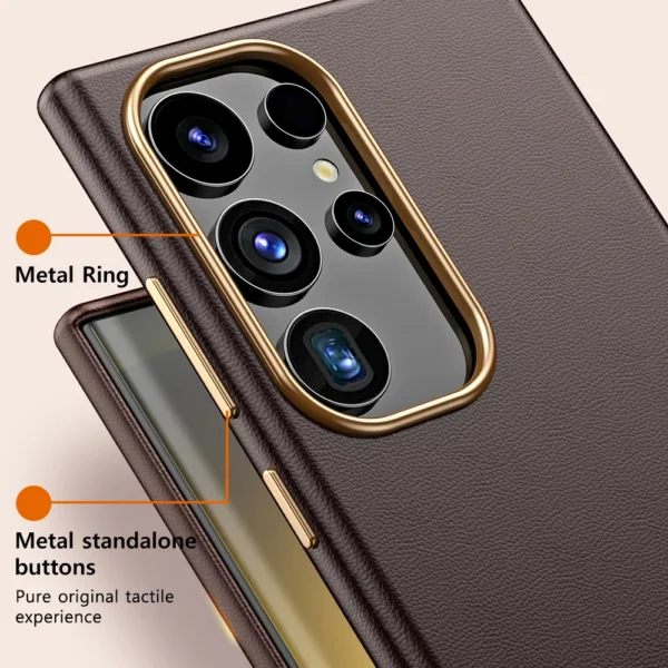 Langsidi Luxus Nappa Leder magnetische Handy hülle für Samsung S24 Ultra Galaxy S23 Ultra S24 plus Echt leder Magsafe Fundas 2