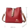 3-lagige Geldbörsen und Handtaschen mit großer Kapazität, Umhängetasche für Damen, Designer, hochwertiges Leder, modische neue Messenger-Umhängetasche 4