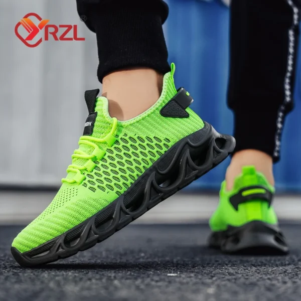 YRZL Herren Sportschuhe Atmungsaktive leichte Turnschuhe Outdoor Mesh Schwarz Laufschuhe Athletisch Jogging Tenis Wanderschuhe Mann 6