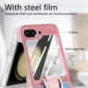 2 in 1 abnehmbare Brieftasche magnetische Handy hülle für Samsung Z Flip 5 Flip5 5g Fingerring Karten halter Pu Lederbezug mit Film 4