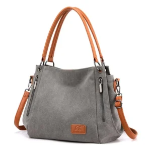 Arbeitshandtasche für Damen, großes Fassungsvermögen, elegante Umhängetasche, abnehmbarer Schultergurt, Handtasche mit Sicherheitsreißverschluss