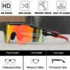 KROKODIL Fahrradbrille für Männer und Frauen, TR90-Rahmen mit HD-Linse, blendfrei, für MTB, Laufen, Fahren, Angeln, Herren-Sport-Sonnenbrille 5