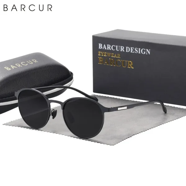Barcur tr90 tempel sonnenbrille frauen polarisiert mode sonnenbrille fahren rund damen sonnenbrille 4