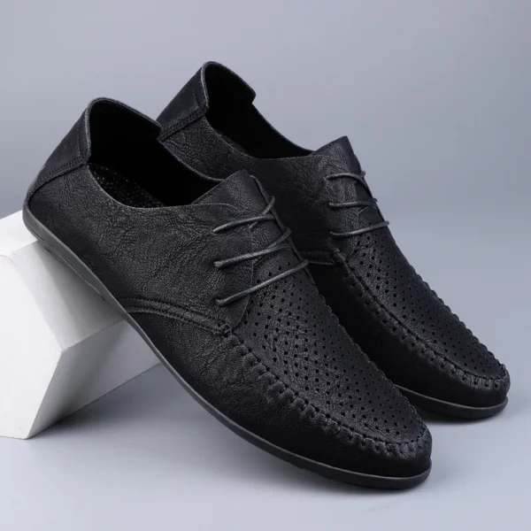 Sommer aushöhlen Lederschuhe Männer Luxus italienische Männer lässig handgemachte Mokassins Designer atmungsaktive Boots schuhe Zapatos Hombre 6