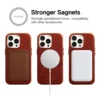 Langsidi retro echtes leder für magsafe fall für iphone 15 14 pro max 14pro 15pro luxus stoß feste abdeckung voll schutz 2