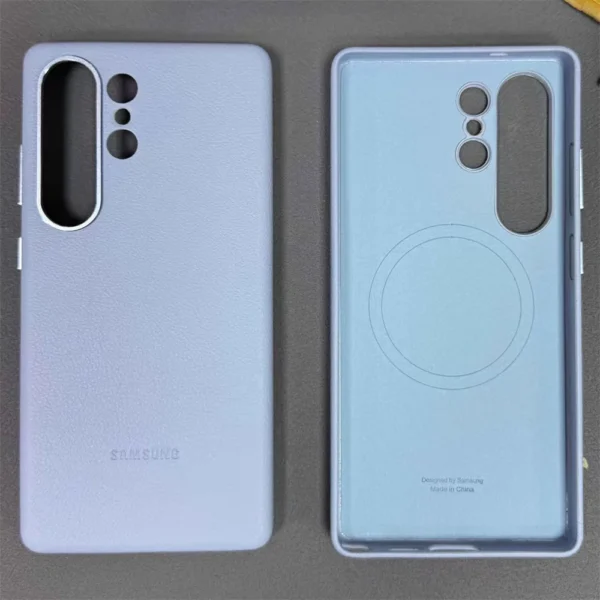 Samsung Galaxy S25 Ultra Magsafe Leder-Handyhülle, magnetische Unterstützung, kabelloses Laden, Rückseite, Schutzhülle und Box 5