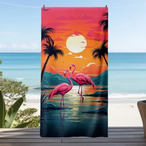 Mikro faser Haarring gedruckt Strand tuch Bergsteigen Yoga Strand Schwimmen Laufen saugfähiges weiches Handtuch