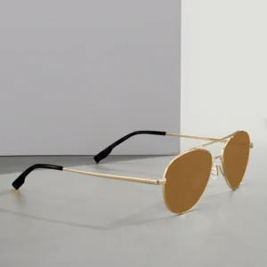 Männer und Frauen Doppelbrücke Brillengestell Metall Ovale Sonnenschutz Vollrandbrille Polarisierte Sonnenbrille Für Optische Gläser