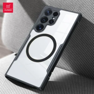 Xundd Hülle für Samsung Galaxy S25 Ultra S25 Plus S24 Ultra, magnetische Hülle mit Halterung, PC + TPU, klare Abdeckung für Samsung S25 Ultra