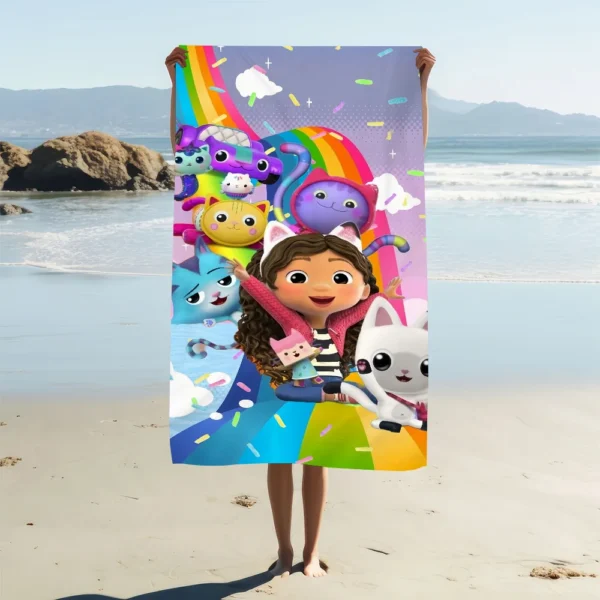 Handtuch, Strand, schnell trocknend, niedlich, G-Gabbys, Pool, Camping, Handtücher, Reisen, Puppenhaus, weiches Geschenk, Cartoon, Fitnessstudio, Dusche, Sport