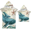 Meeresschildkröten-Badetuch, schnell trocknender Kapuzenumhang, großes Handtuch, Mikrofaser-Strandtuch, Neoprenanzug, Eltern-Kind-Poncho für Erwachsene, Bademantel 4