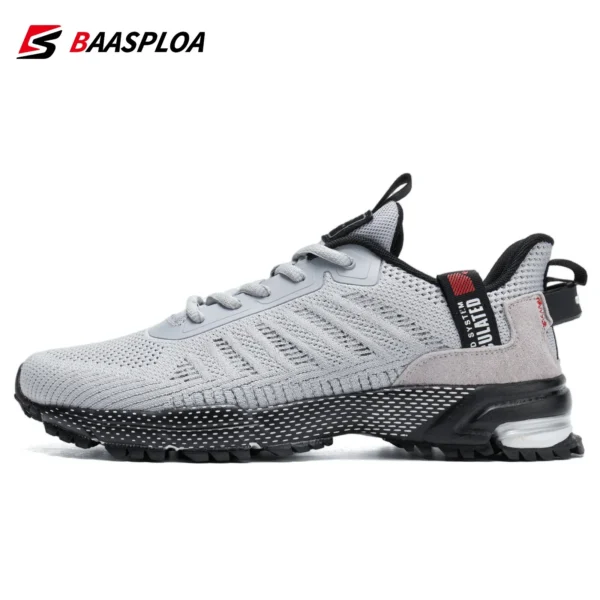 Baasploa Männer Laufschuhe Mesh Atmungsaktive Sportschuhe Für Männer Mode Leichte Casual Turnschuhe Rutschfeste Schnürung Plus Größe 50