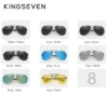 KINGSEVEN Aluminium Magnesium Polarisierte Randlose Linse Sonnenbrille Für Männer High Definition Retro Frauen Brillen Oculos de sol 3