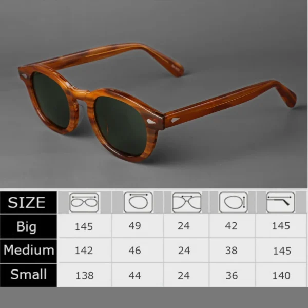 Johnny Depp Polarisierte Sonnenbrille Männer Lemtosh Sonnenbrille Frau Luxus Marke Vintage Acetat Rahmen Brille 2