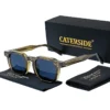 CATERSIDE Neue Retro-Punk-Männer-Sonnenbrille, quadratisch, personalisiertes Design, Brille, Damenmode, Partybrille, Festival, Geschenk, 2-teilig 2