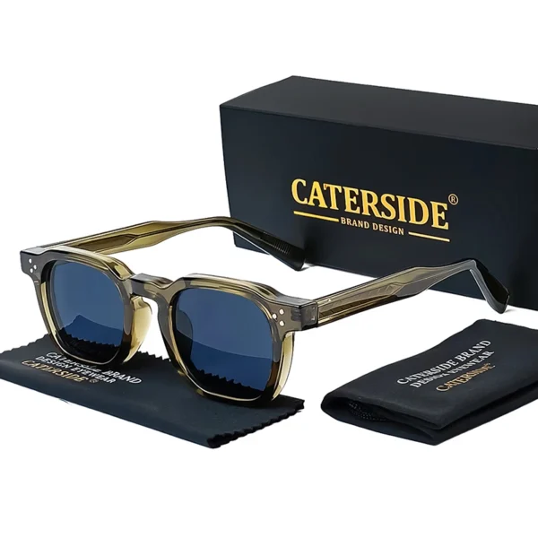 CATERSIDE Neue Retro-Punk-Männer-Sonnenbrille, quadratisch, personalisiertes Design, Brille, Damenmode, Partybrille, Festival, Geschenk, 2-teilig 2